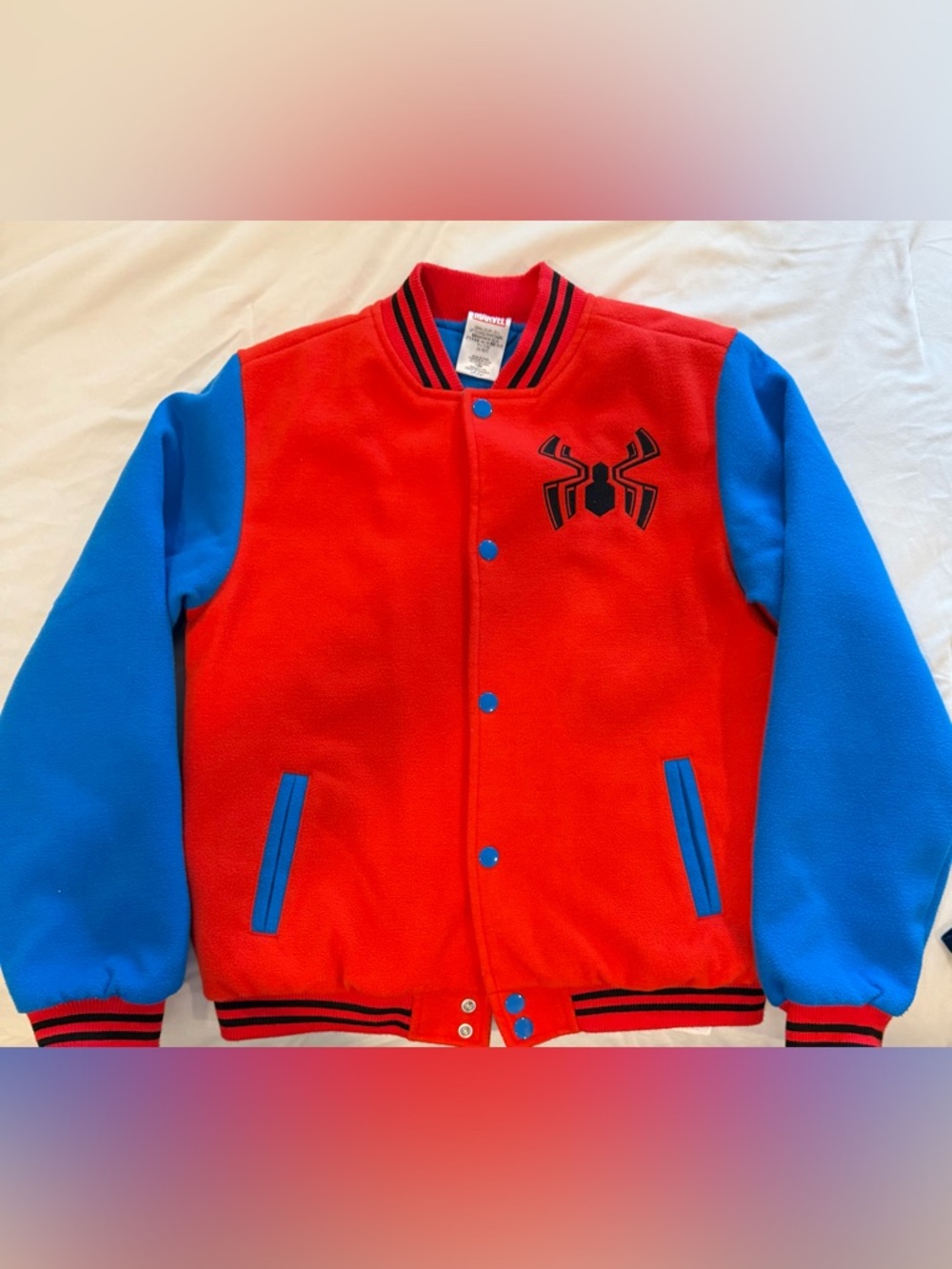 Marvel Spiderman Emblem Varsity Jacket - IN GREAT CONDITION